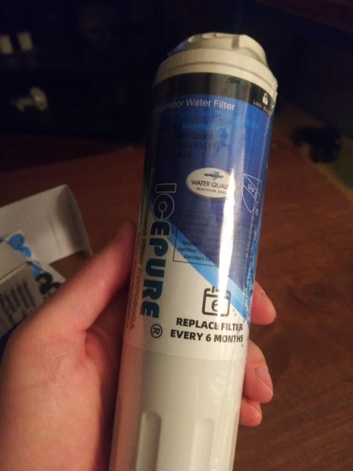 Brand New IcePure RWF0900A Refrigerator Water Filter – Blue/White
