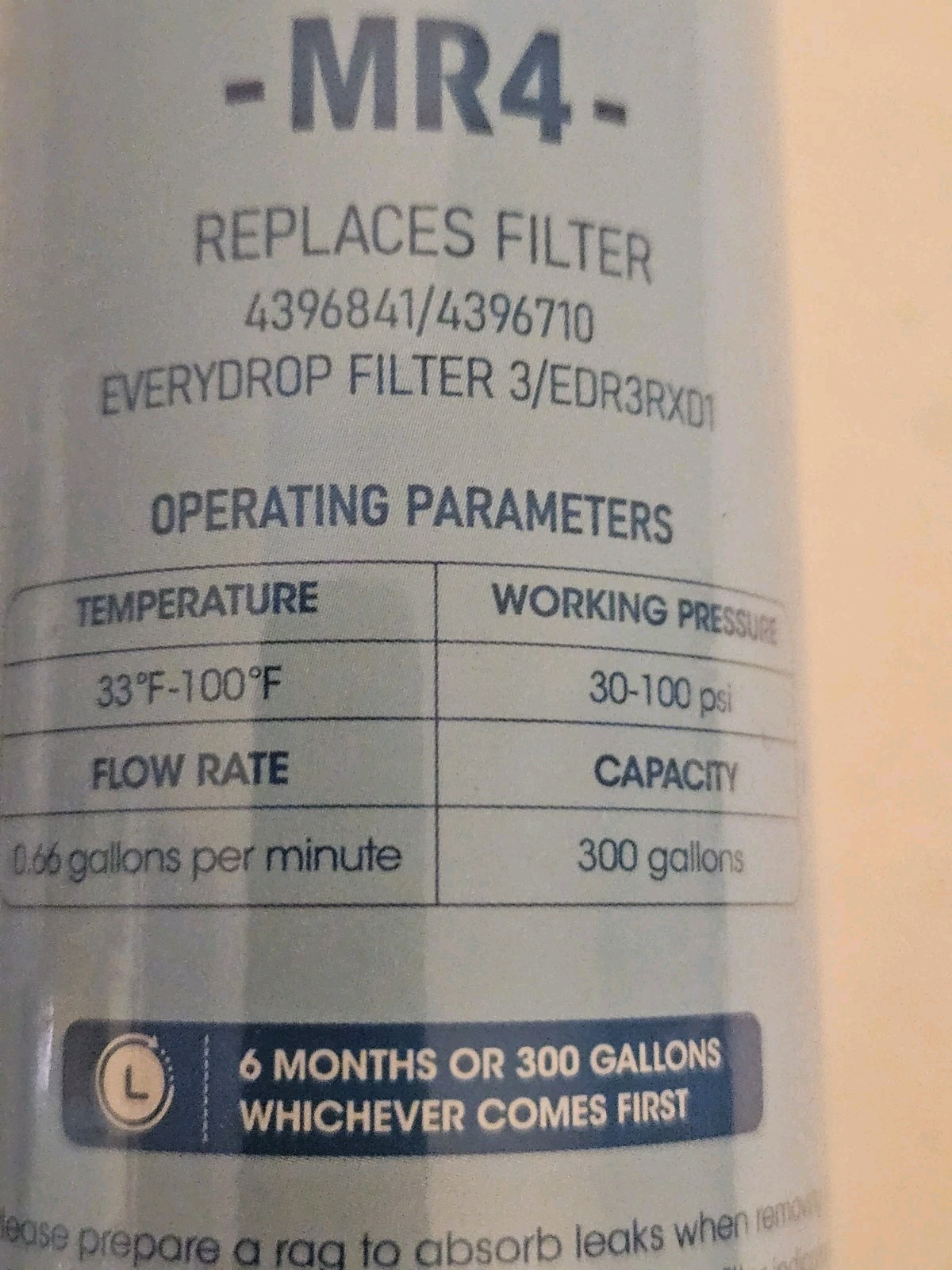 Marriotto MR4 Replacement Water Filters – Lot of 3 – New and sealed