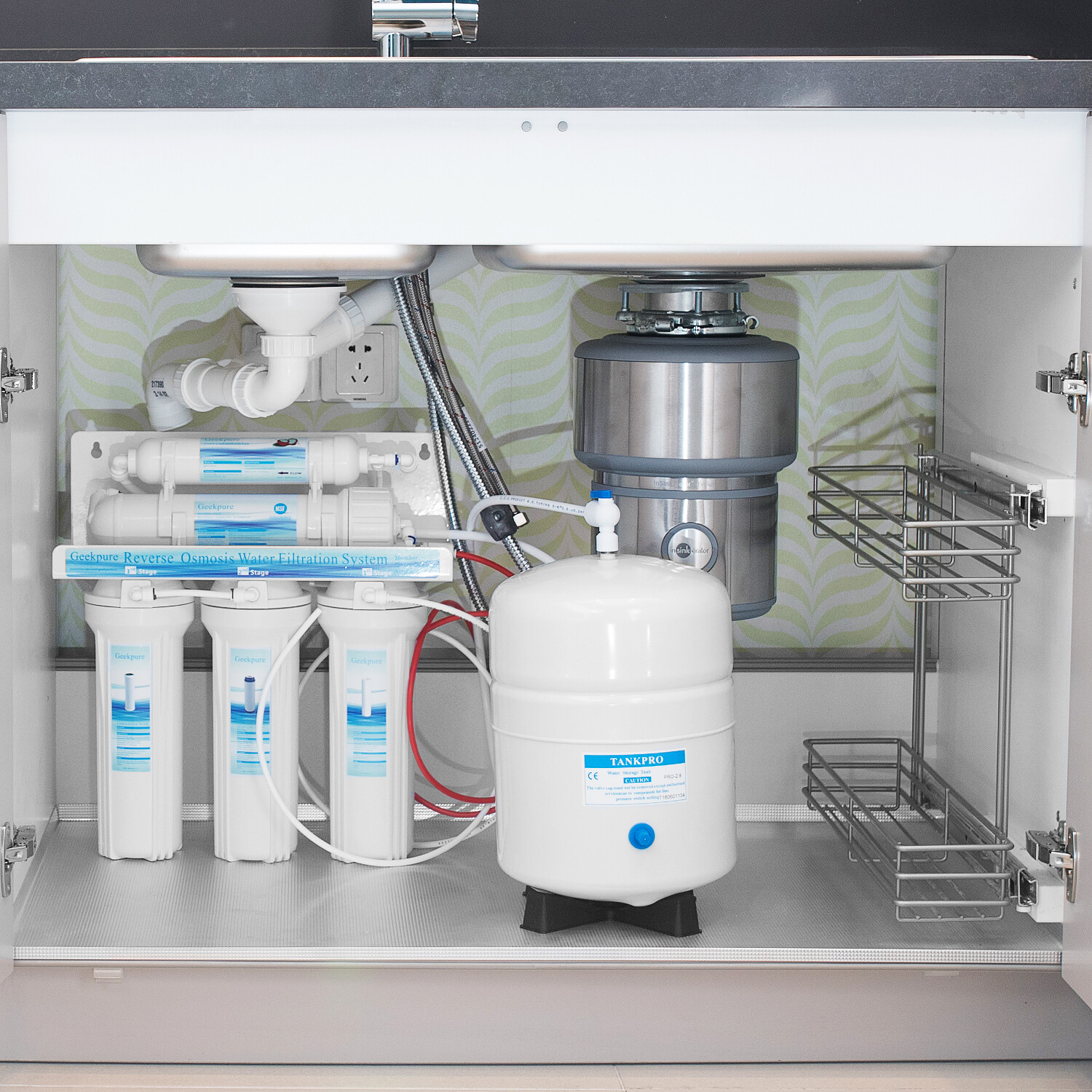 Geekpure 5 Stage Reverse Osmosis RO Water Filter System – Free 7 Filters 75GPD
