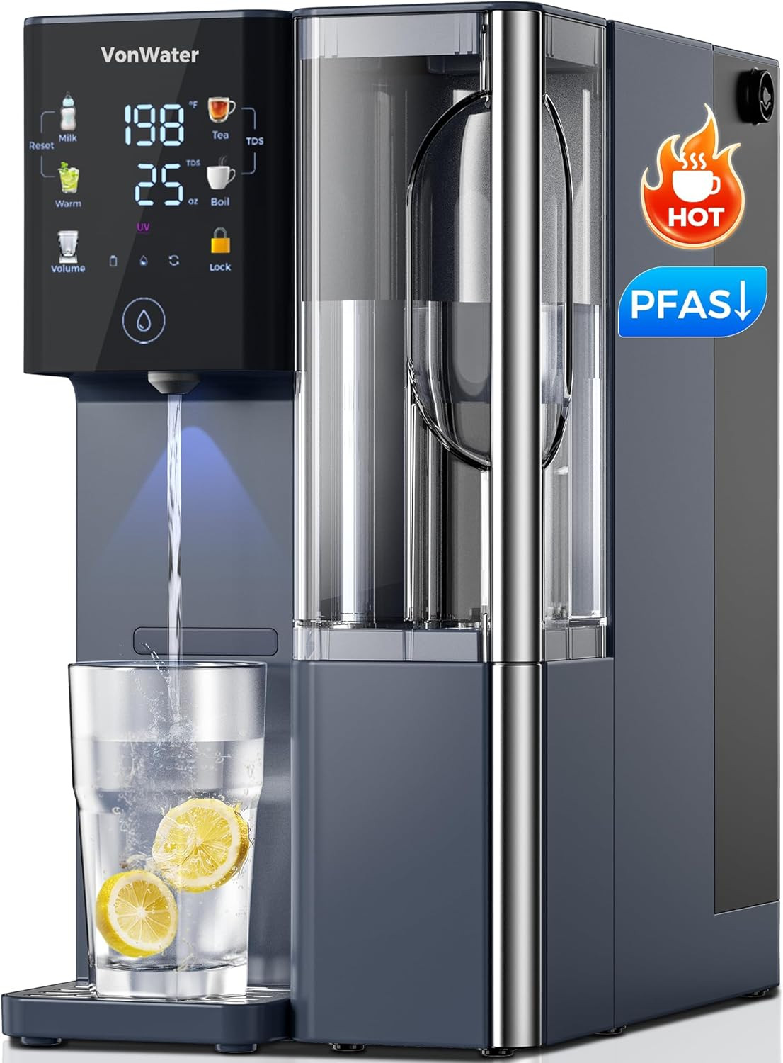 CT910H Reverse Osmosis Water Filter Countertop, 3S Instant Hot RO Water Filtrati
