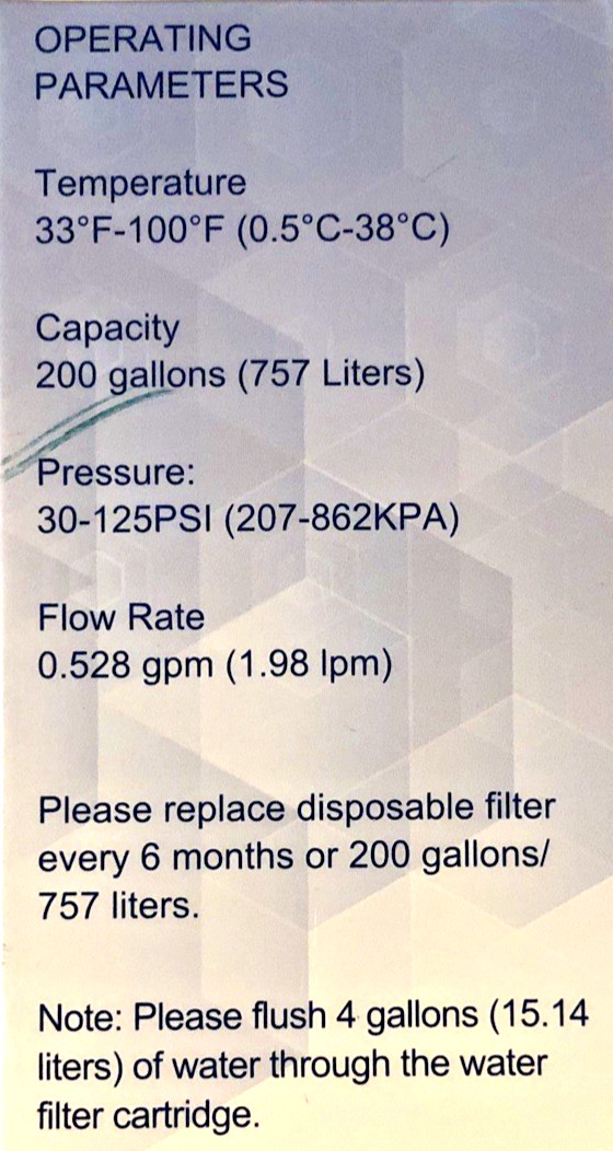Waten H20 Water Replacement Filter WF3CB For Frigidaire & Kenmore Lot of 2