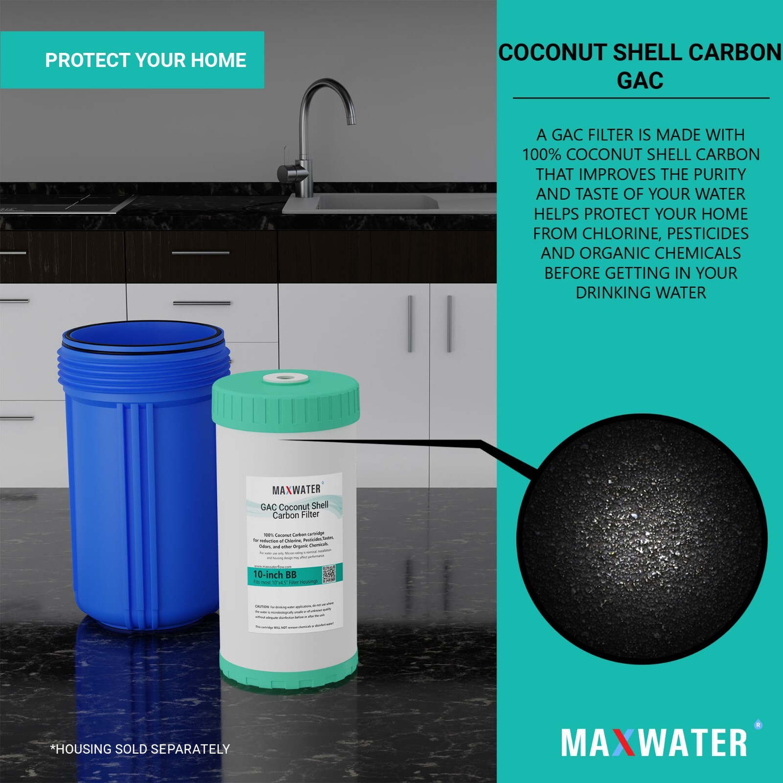 3 Big Blue 10″x4.5″ Whole House Pleated + Sediment + GAC Carbon Water Filter Set