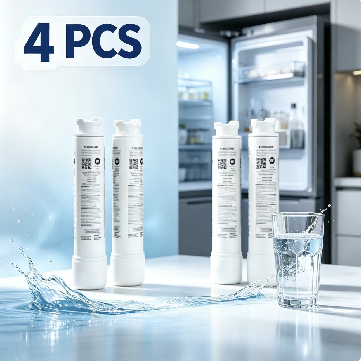4 PACK NEW Frigidaire EPTWFU01 Pure Source Ultra II Refrigerator Water Filter US