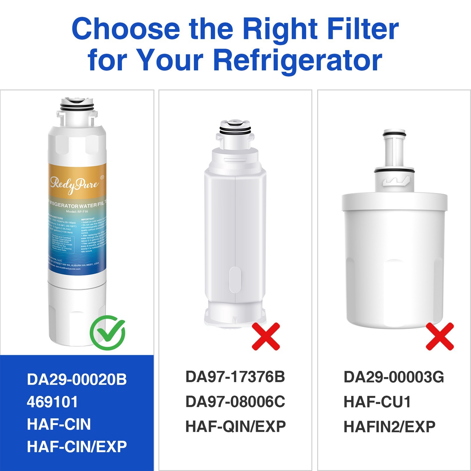 Water Filter Replacement For Samsung DA29-00020B HAF-CIN/EXP Refrigerator