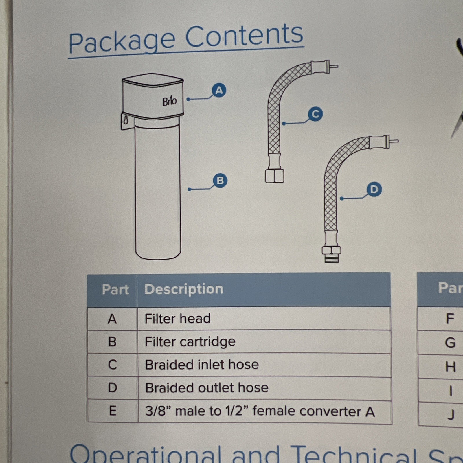 Brio 11″ Under Sink Water Filter System for Kitchen & Bathroom Faucet **READ**