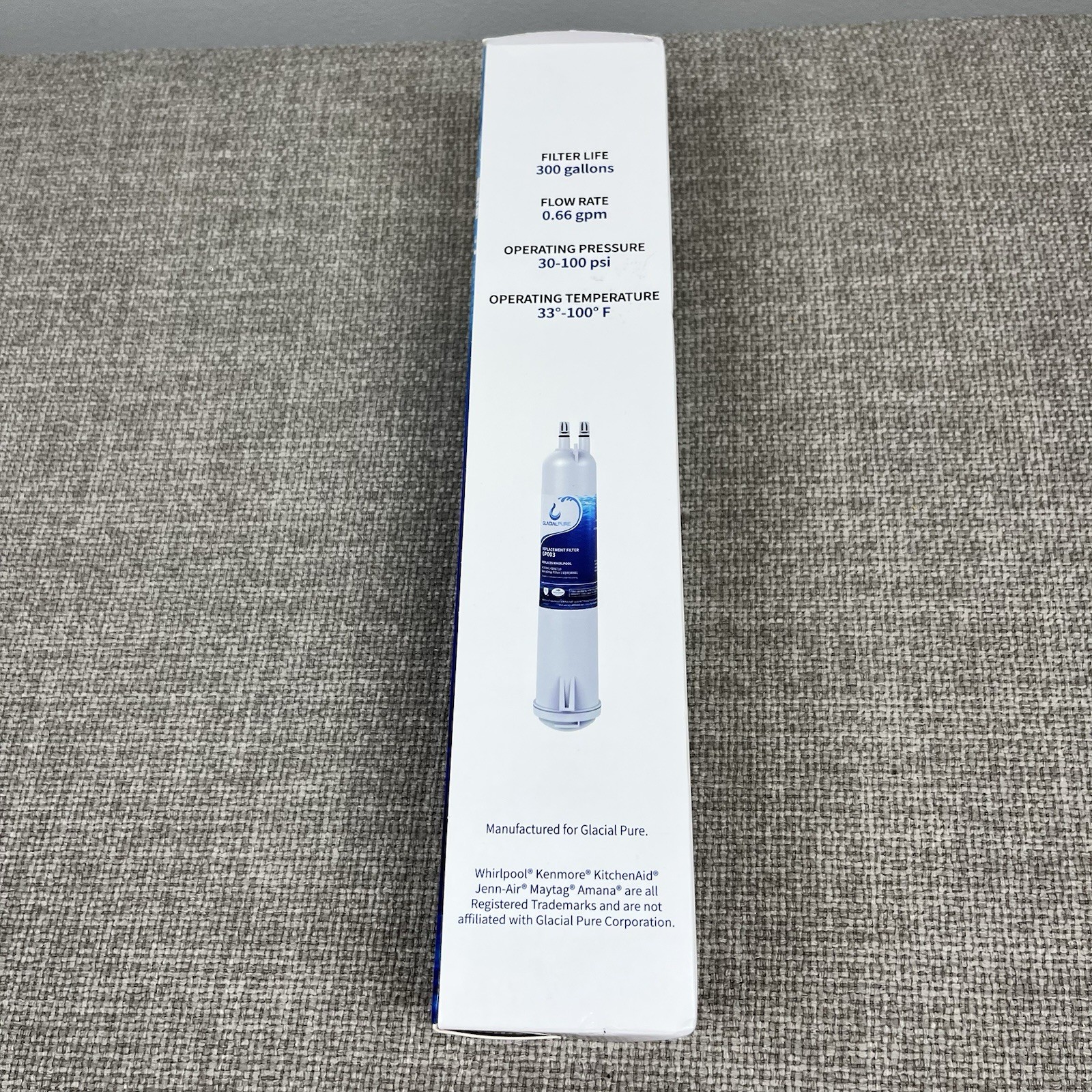 New In Box- Sealed Glacial Pure Replacement Refrigerator Filter Model GP003