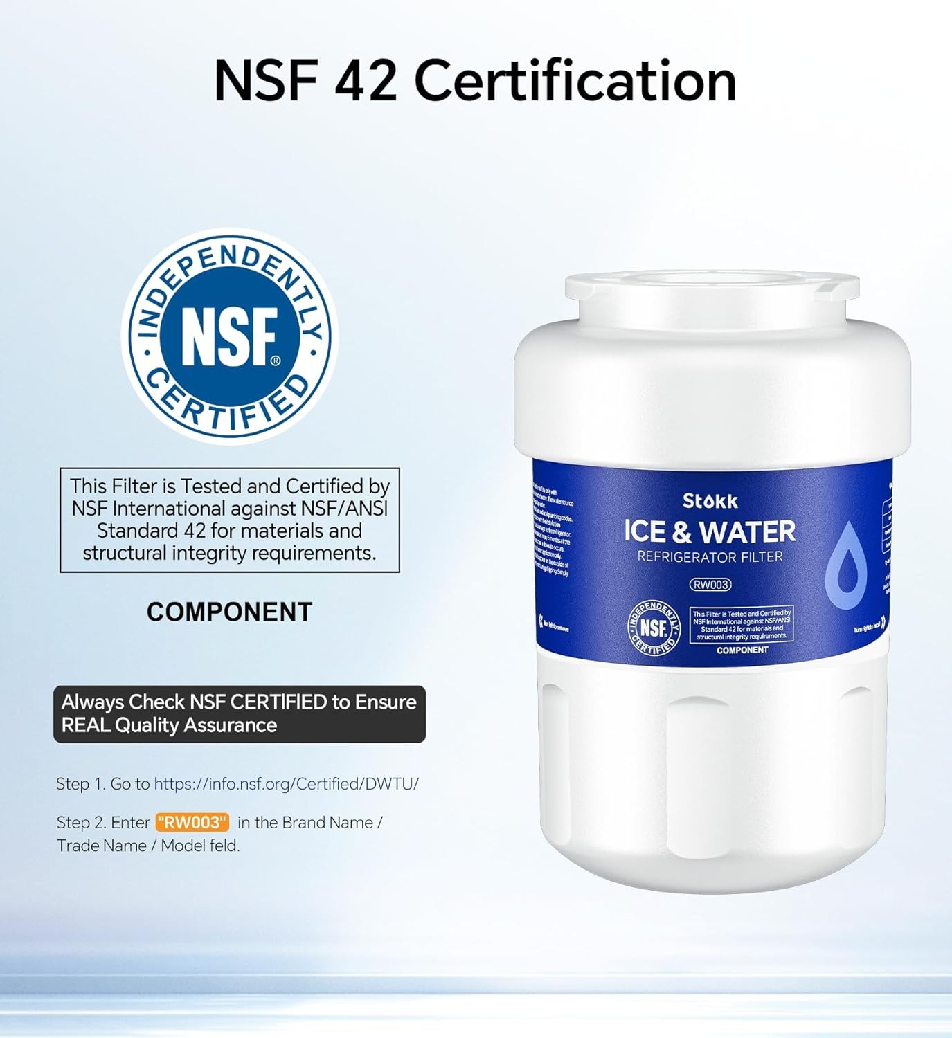 ERP Ice & water Filter for GE GSHS3KGZBCSS GSS25LGTDBB GSH22JGDDWW DSS25KGREWW