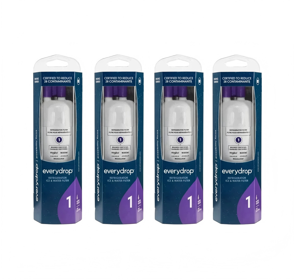 4 Pack EDR1²RXD1 Filter²1 9081 Refrigerator Ice Replacement-US SHIPPED
