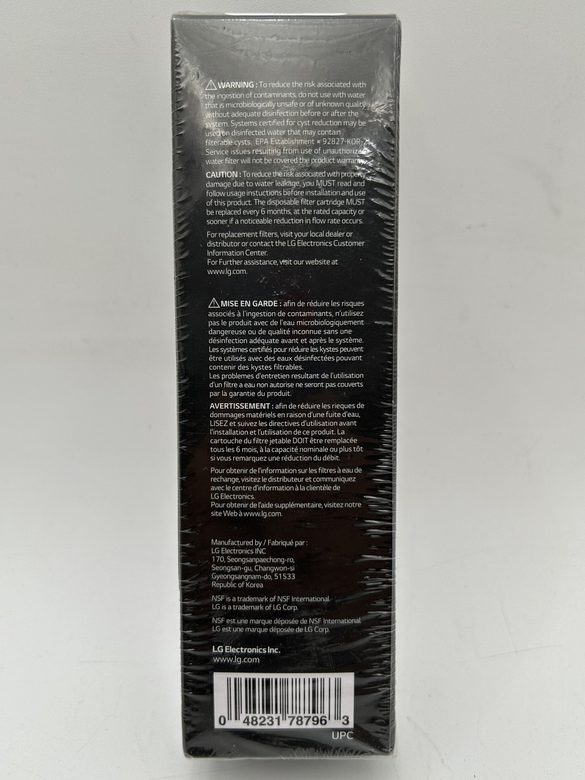 LG LT1000P Water Filter ADQ74793501