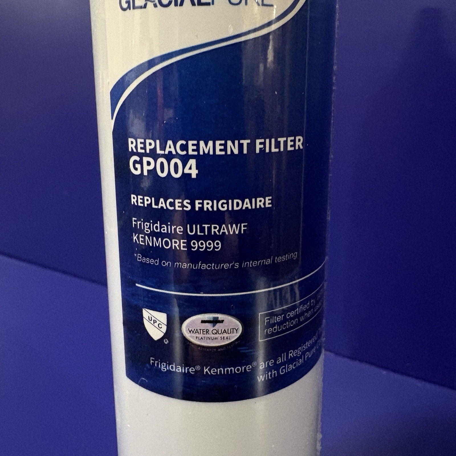 GlacialPure GP004 Water Filter Replaces Frigidaire ULTRAWF Kenmore 9999