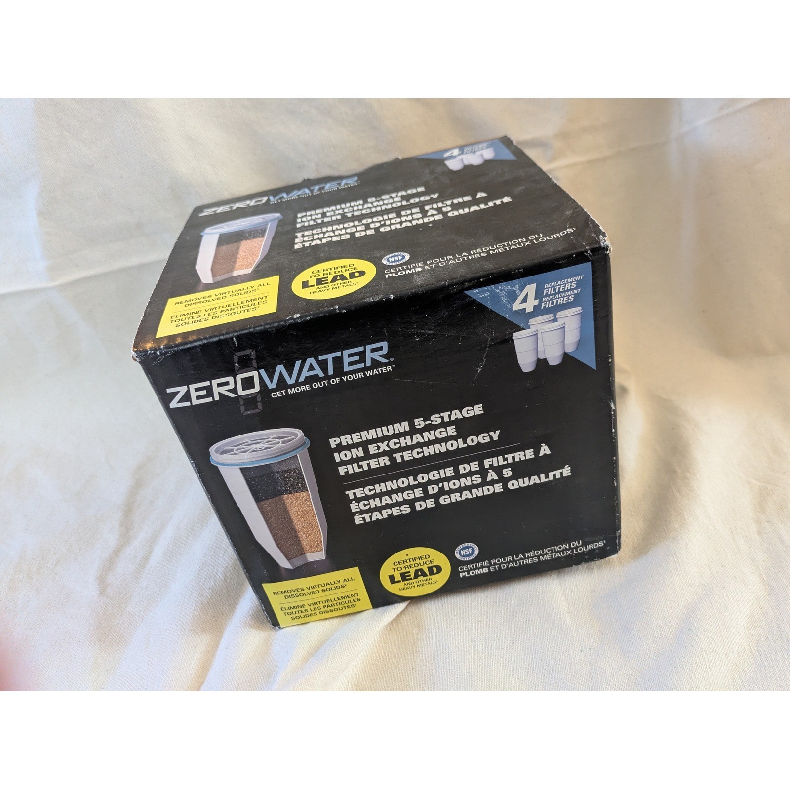 ZeroWater ZR-006 Replacement Water Filters 4-Pack 5-Stage Ion Exchange New Box