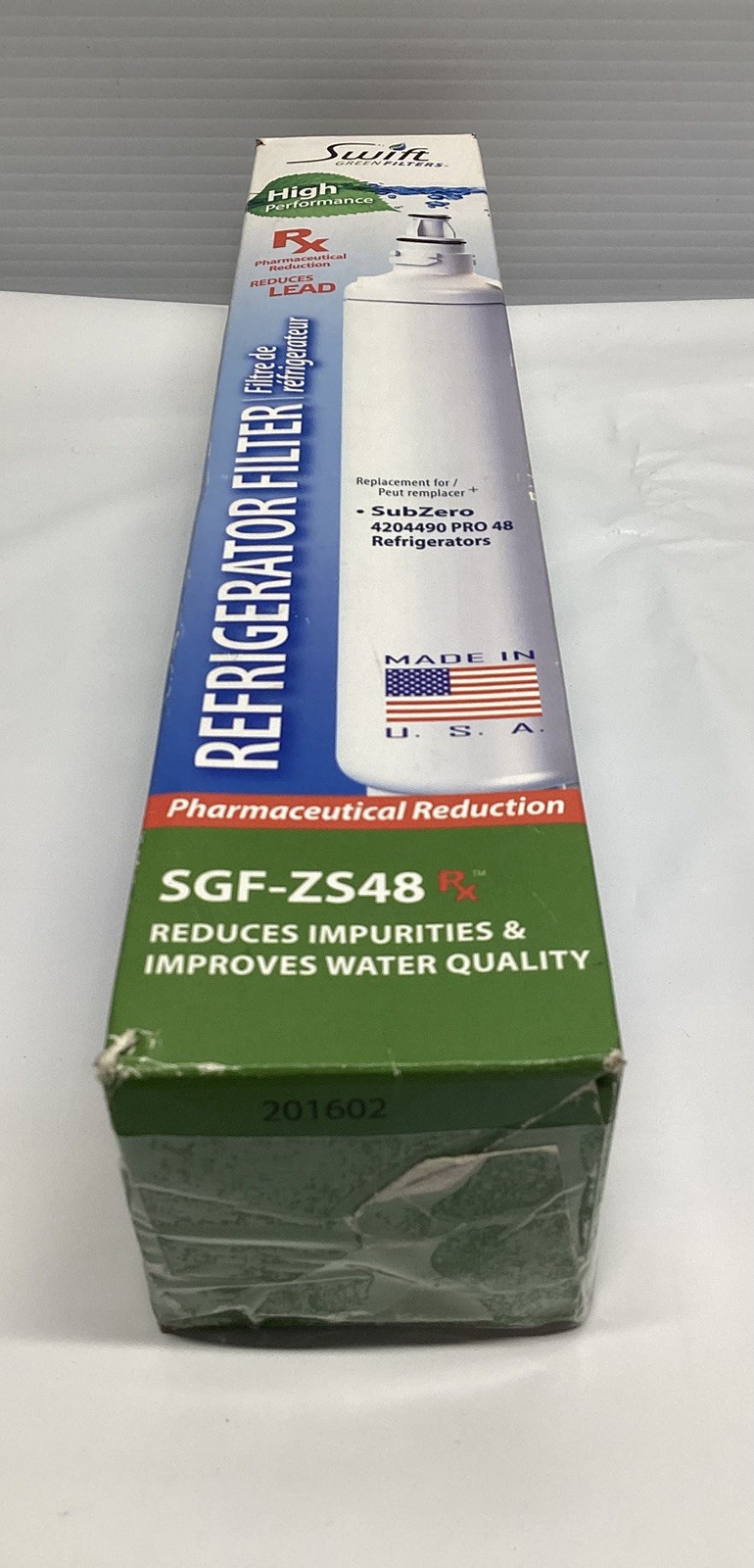 Swift Sub-Zero Replacement 4204490 Refrigerator Water Filter by SGF-ZS48 Rx