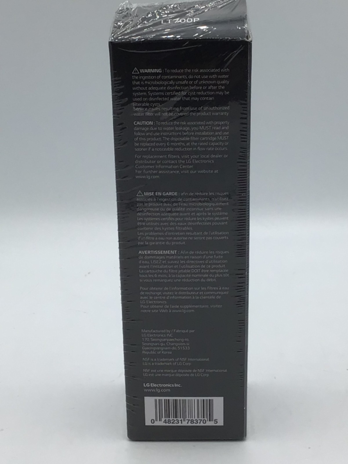 LG LT700P Refrigerator Replacement Water Filter ADQ36006101 OEM New