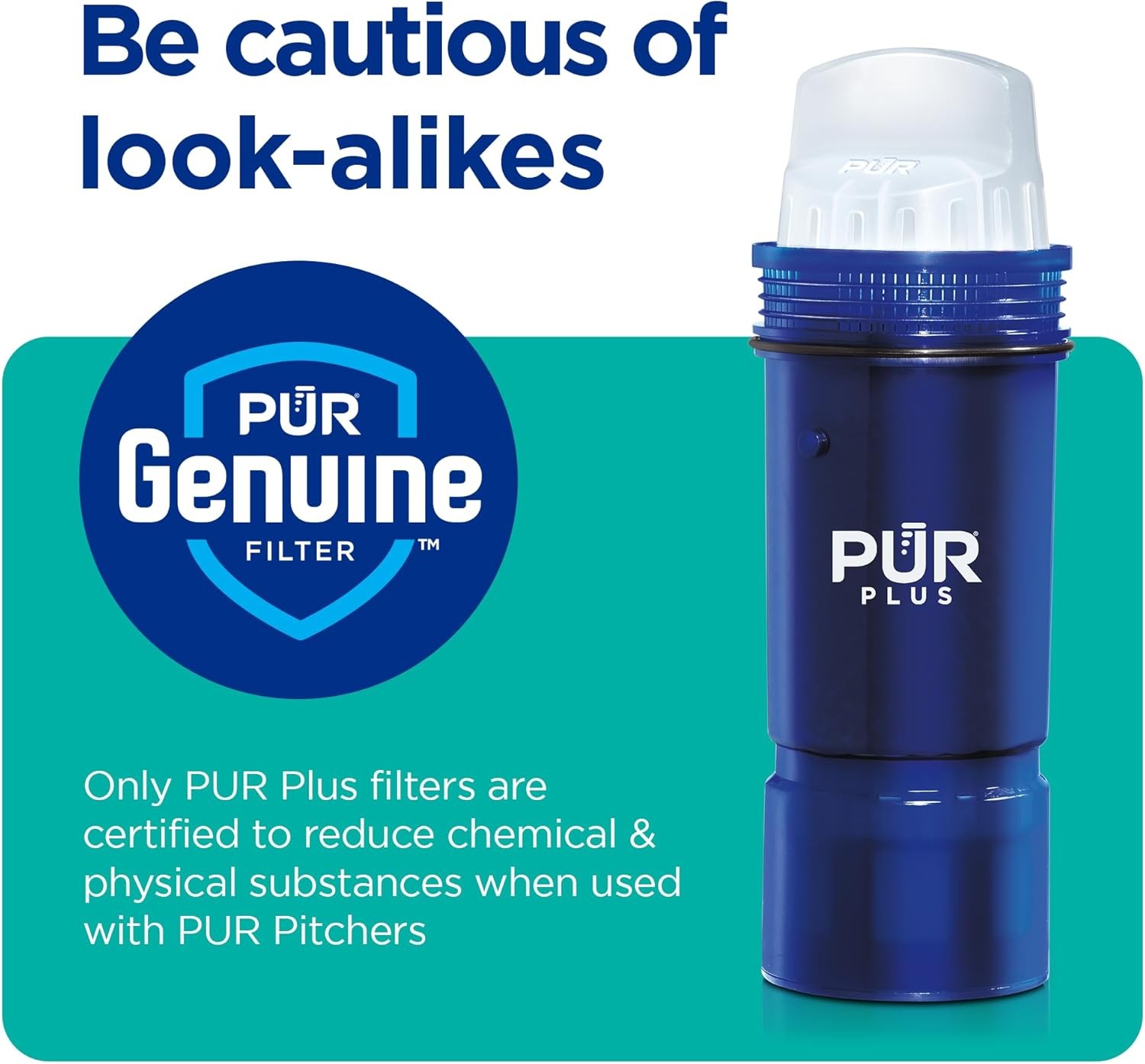 plus Water Filter Replacement for Pitchers & Dispensers, 6-Month Supply, 3 Count