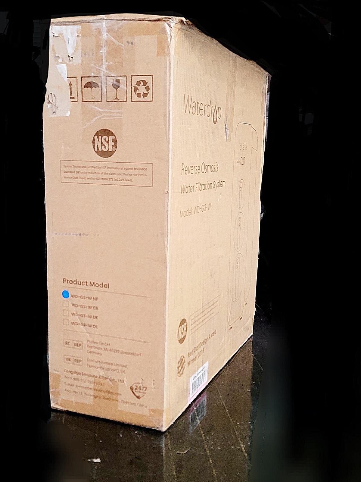 WATERDROP G3 Undersink Reverse OSMOSIS System NSF Certified Smart LED Faucet NEW
