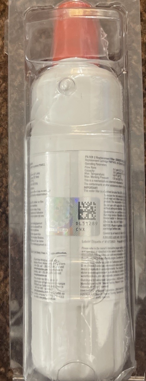EveryDrop #2 Ice & Water Refrigerator Filter. White New.