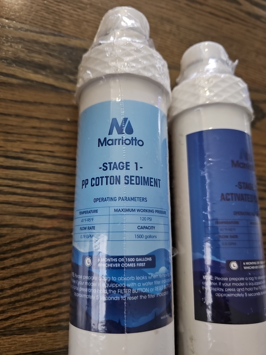 Marriotto Stage 1&2 PP cotton sediment&Activated Carbon Filter
