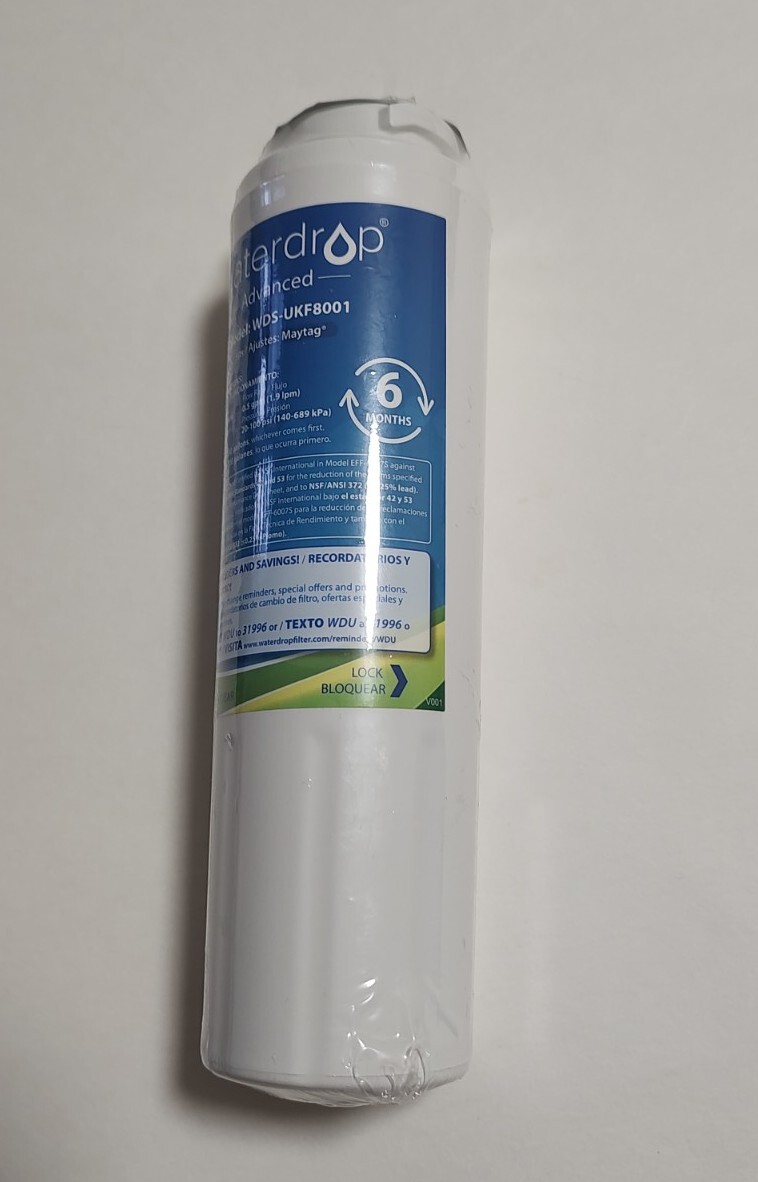 Waterdrop UKF8001 Refrigerator Water Filter Replacement Maytag 300 Gallons 6M m