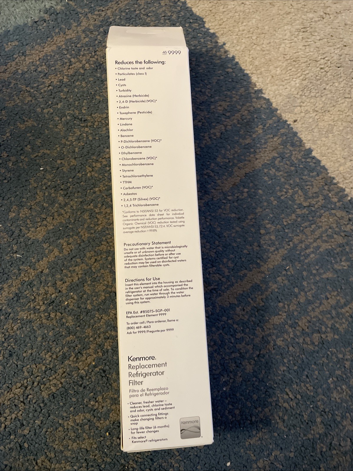 New OEM KENMORE CLEAR Replacement Refrigerator Ice and Water Filter 46-9999 9999