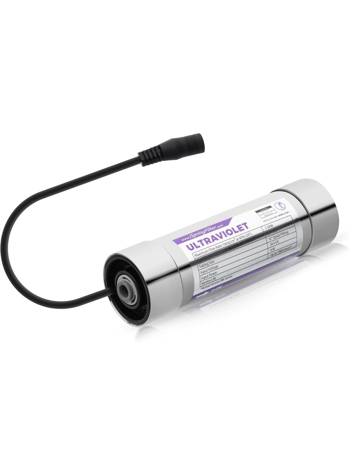 iSpring UVF8 LED UV Sanitizing Add-on Kit for Under Sink Water Filter Systems