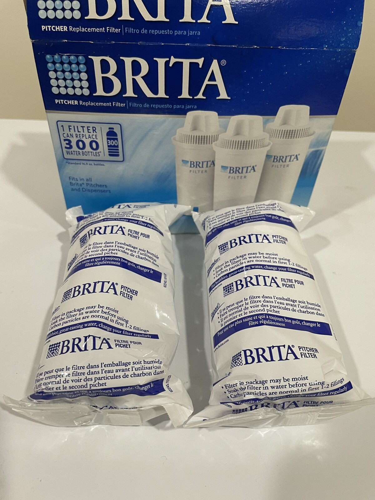 New BRITA (4) Pitcher & (2) Bottle Replacement Filters, see photos & description