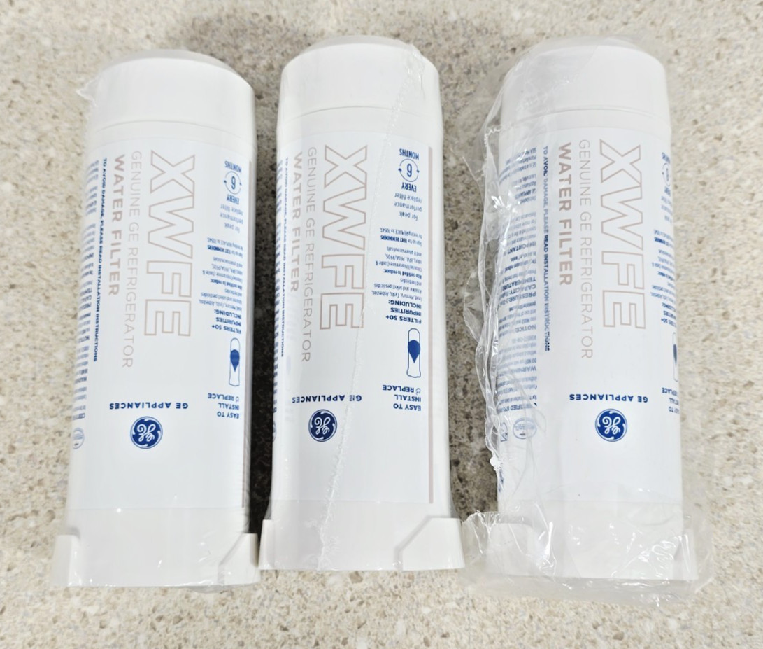 Lot Of 3 OEM GE XWFE Refrigerator Water Filter **NO RFID Chip** 2 Factory Sealed