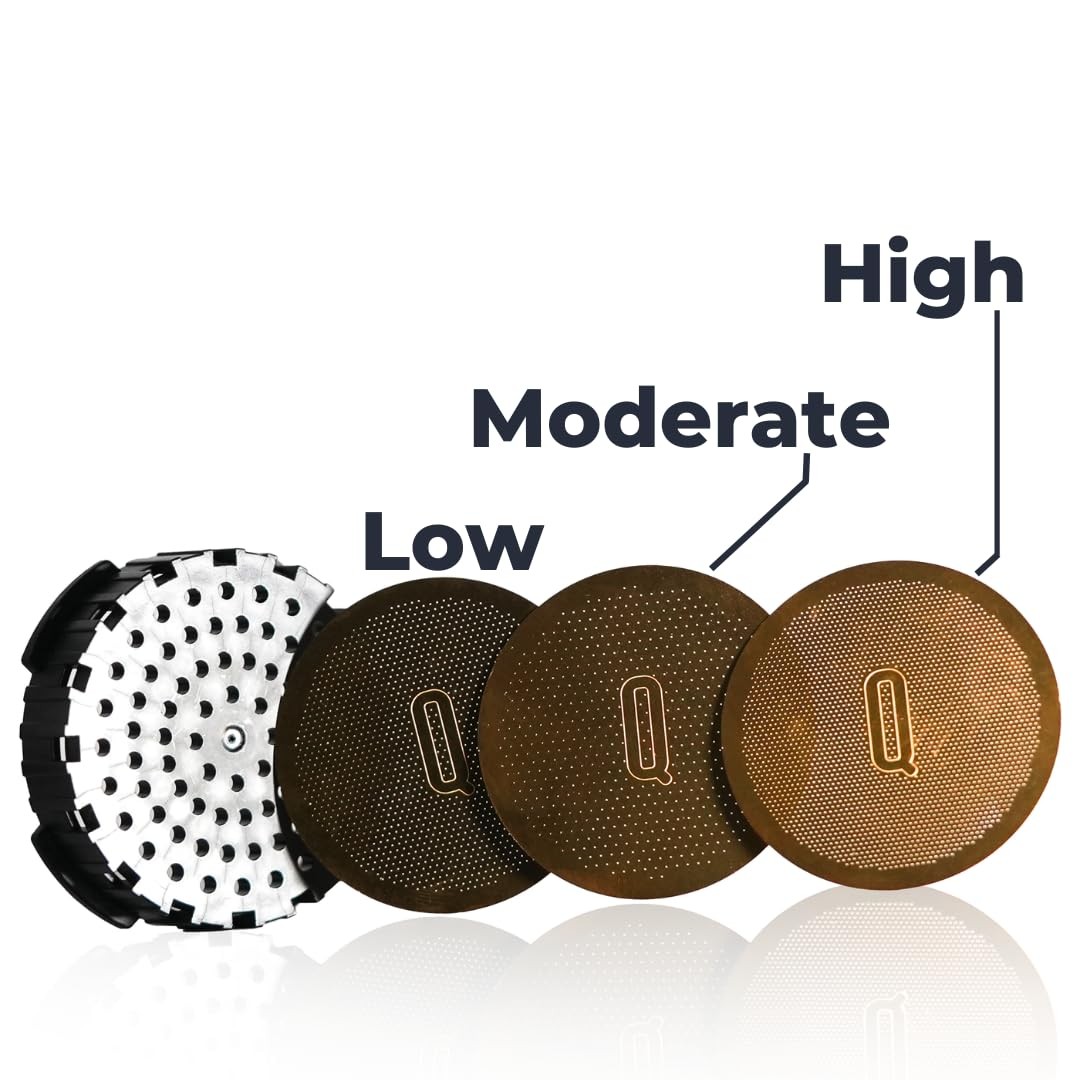 Quell Pack of 3 Gold Titanium Coated Resuble Filters Standard, Titianium