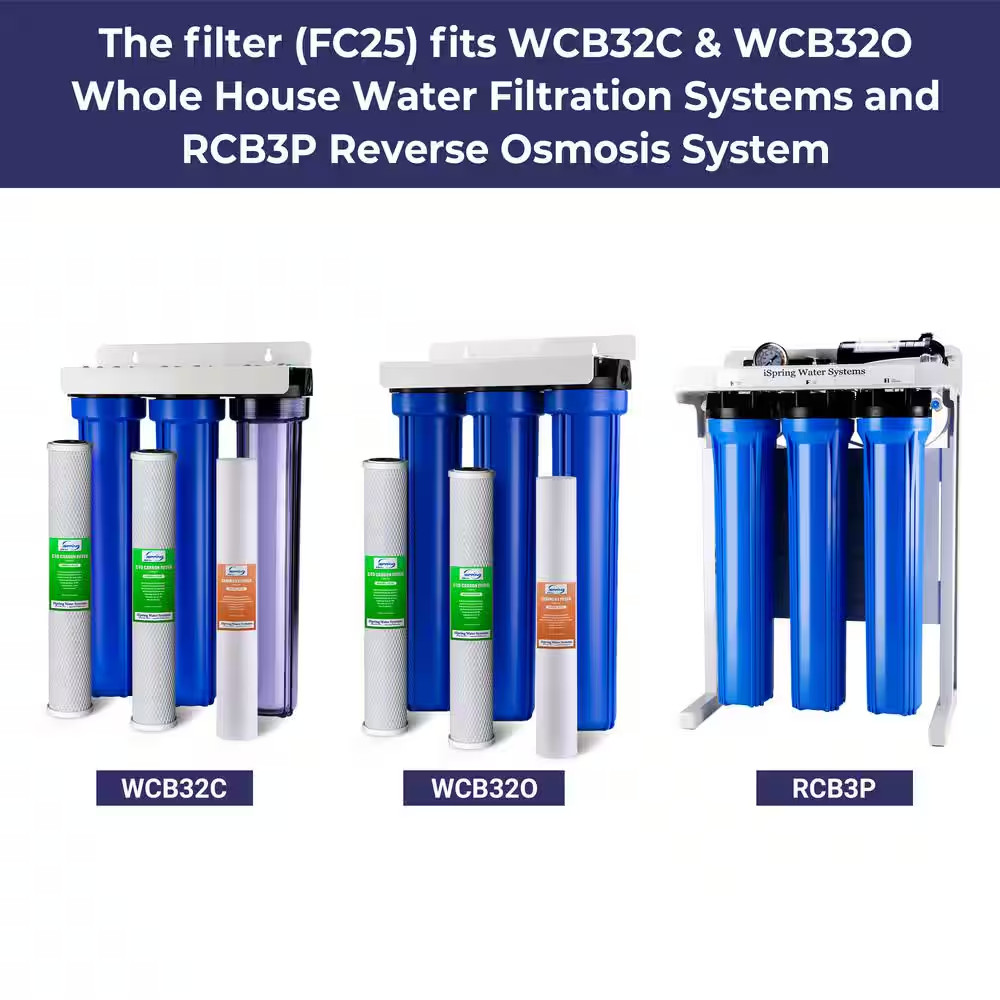 High Capacity 20 In. X 2.5 In. Water Filter Replacement Cartridges Fine Sediment