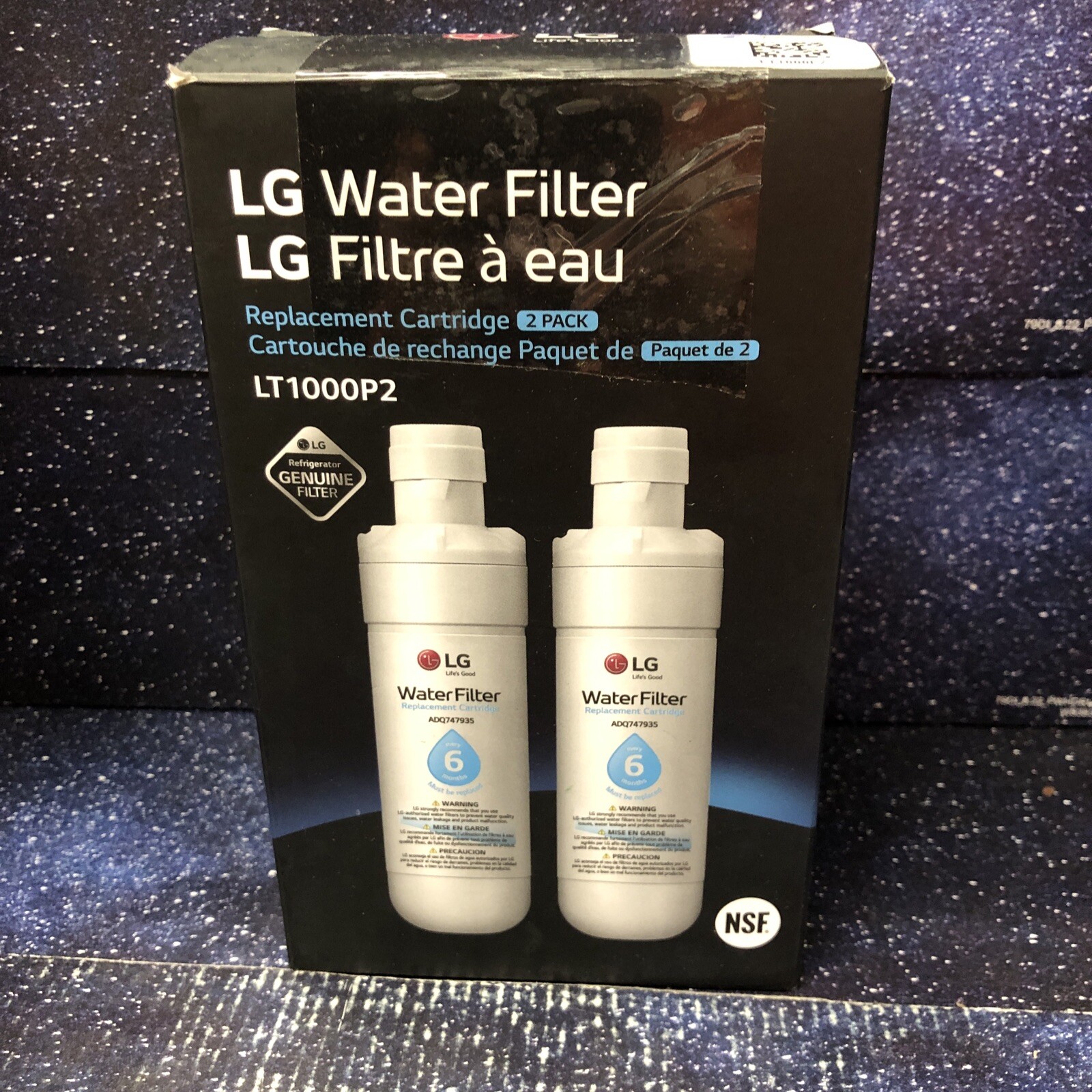 2 Pack – LG LT1000P2 Refresh Refrigerator Ice Water Filter Open Box, READ DESC.