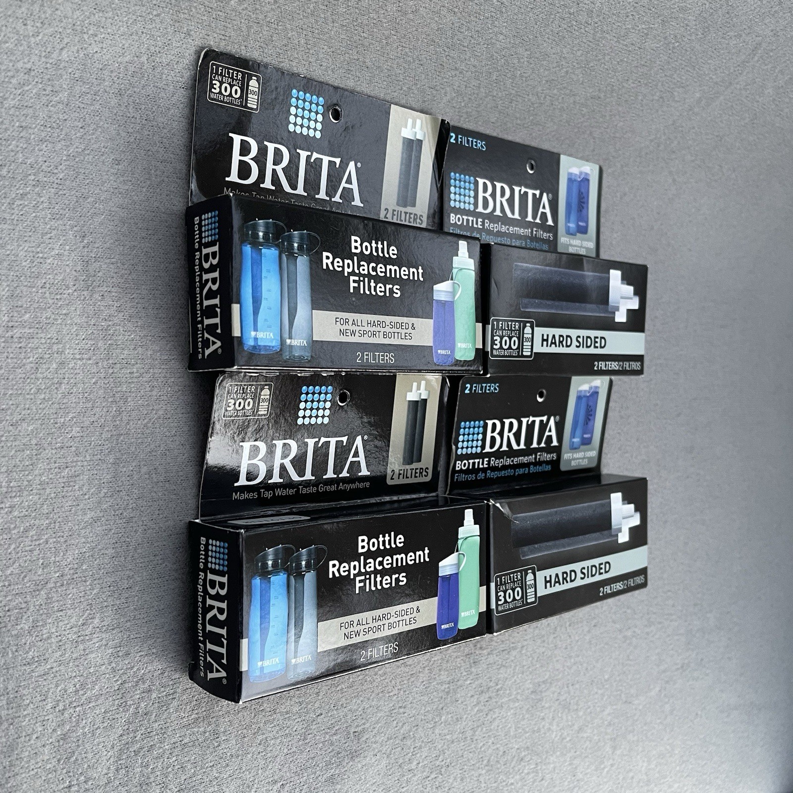 Brita Bottle 4 Packs Of 2 Replacement Filters Fits Hard Sided & Sport Bottle NEW