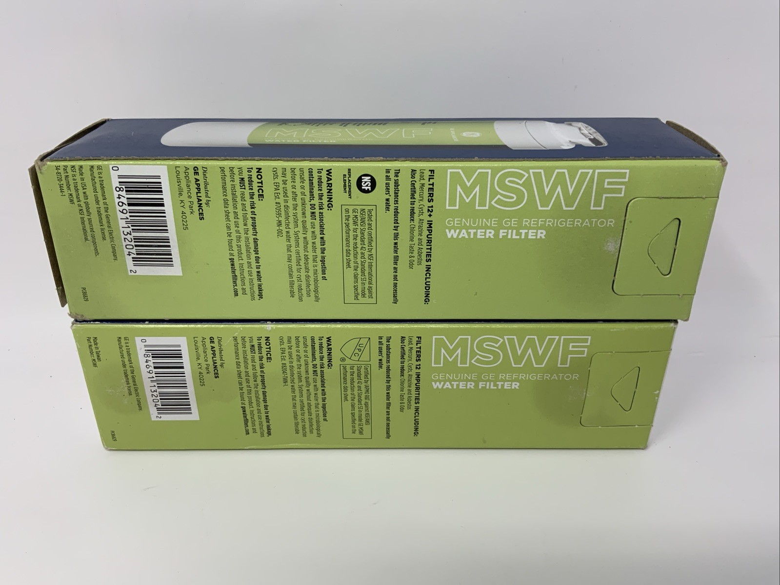 Lot Of 2 GE MSWF Refrigerator Water Filter Cartridge SmartWater Genuine NEW