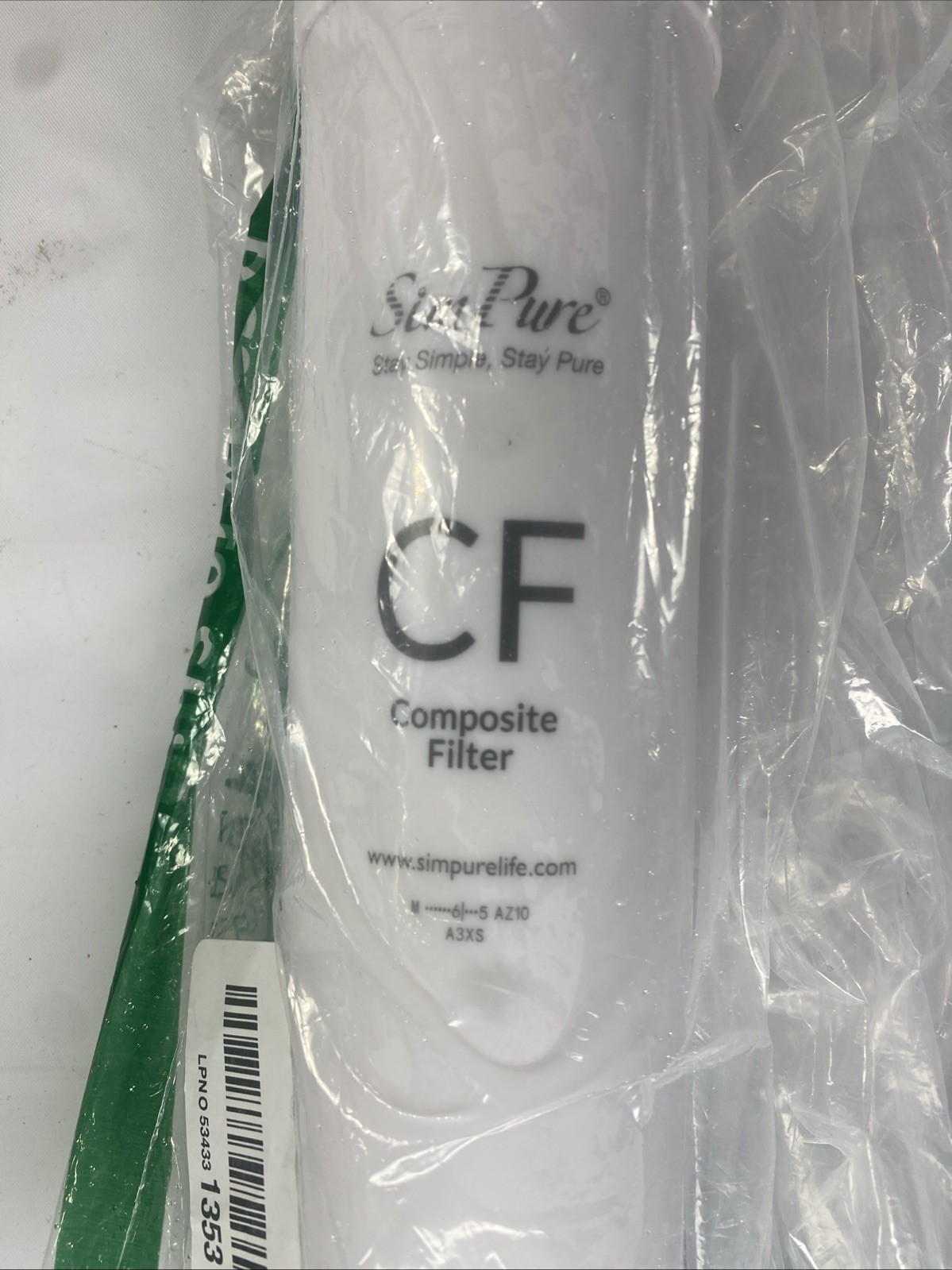 Set of 2 SimPure Series RO/CF Filter Replacement Cartridge Open Box