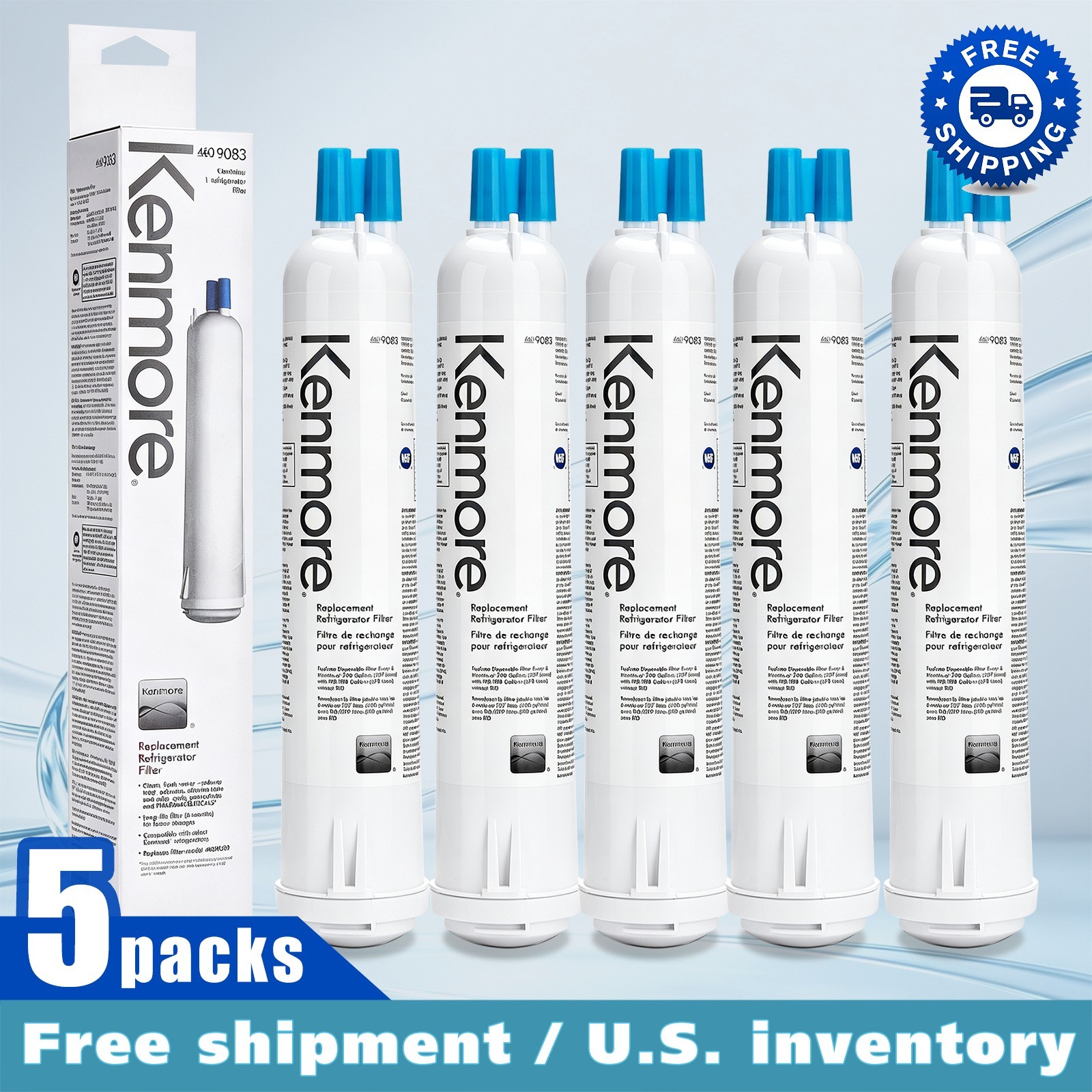 Kenmore 9083 469083 9020 Replacement Refrigerator Cartridge Water Filter 5 Packs