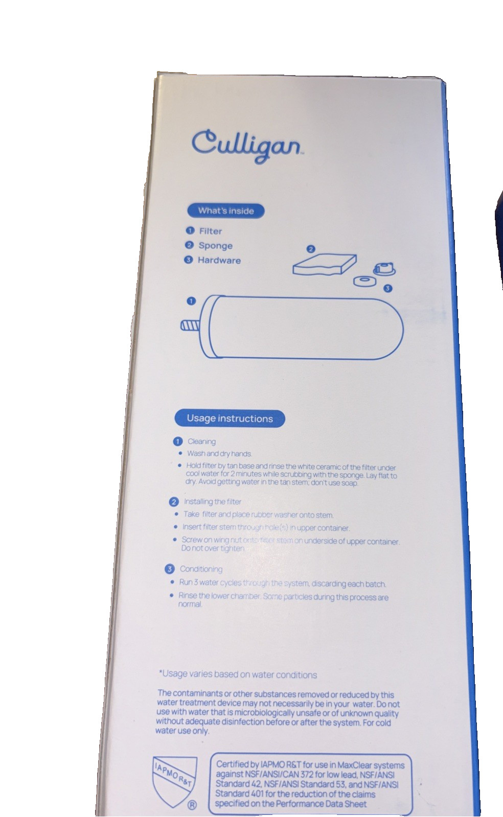 Culligan MaxClear 7in Gravity Water Filter Replacement 2 Pack Brand New