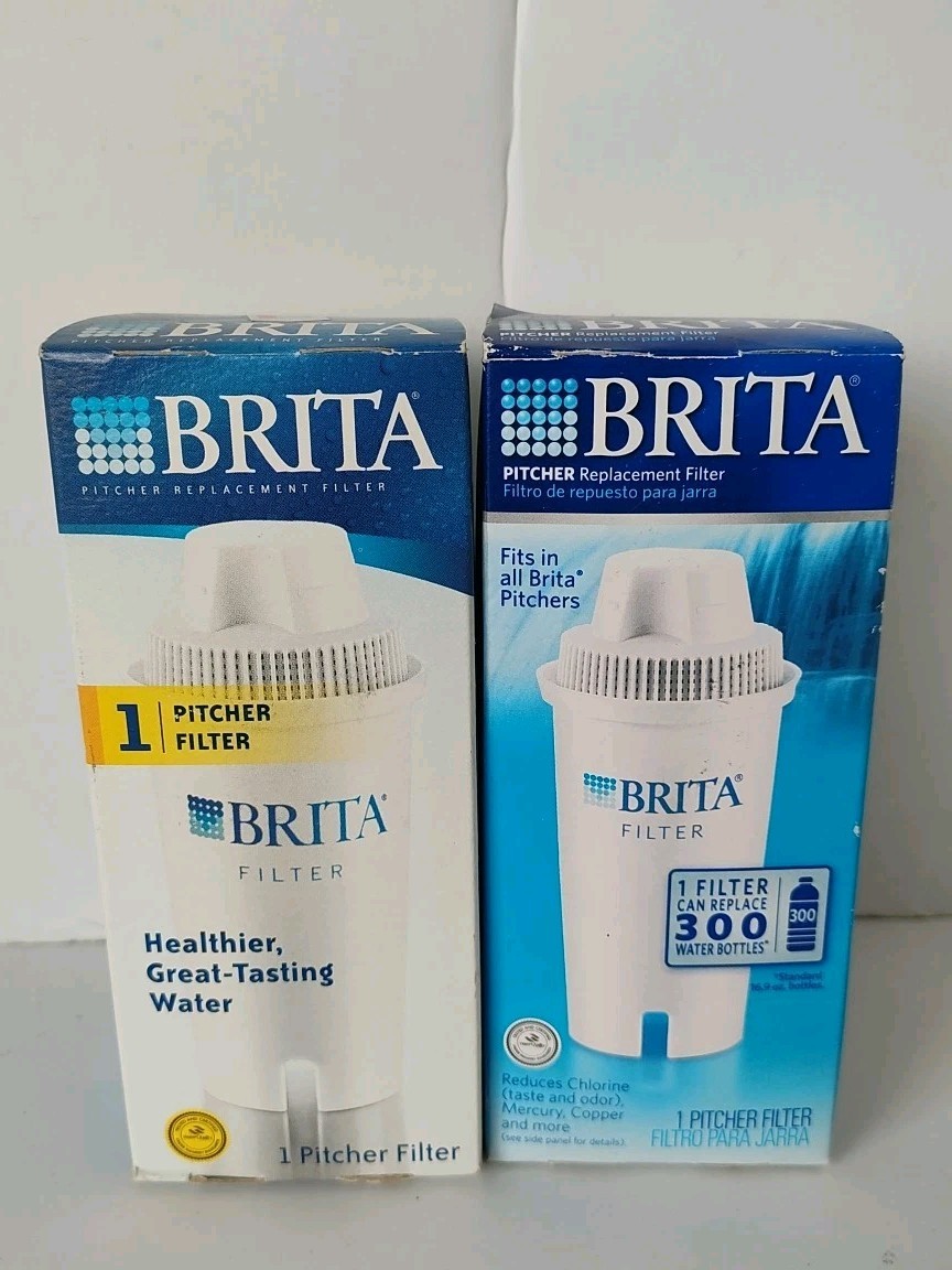 SEALED 2 Pack- Brita Water Replacement Filter 4 Pitchers 40gal Ea Reduce Metals