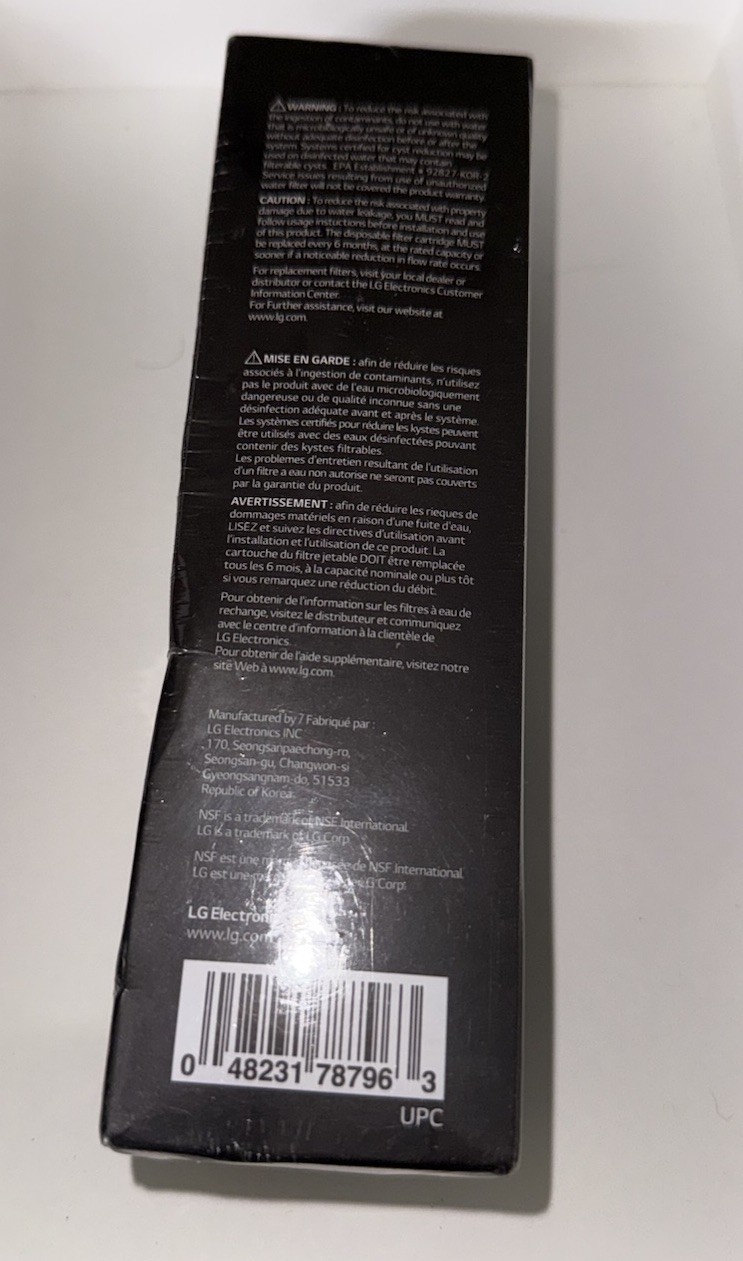 LG LT1000P – 6 Month / 200 Gallon Capacity Replacement Refrigerator Water Filter