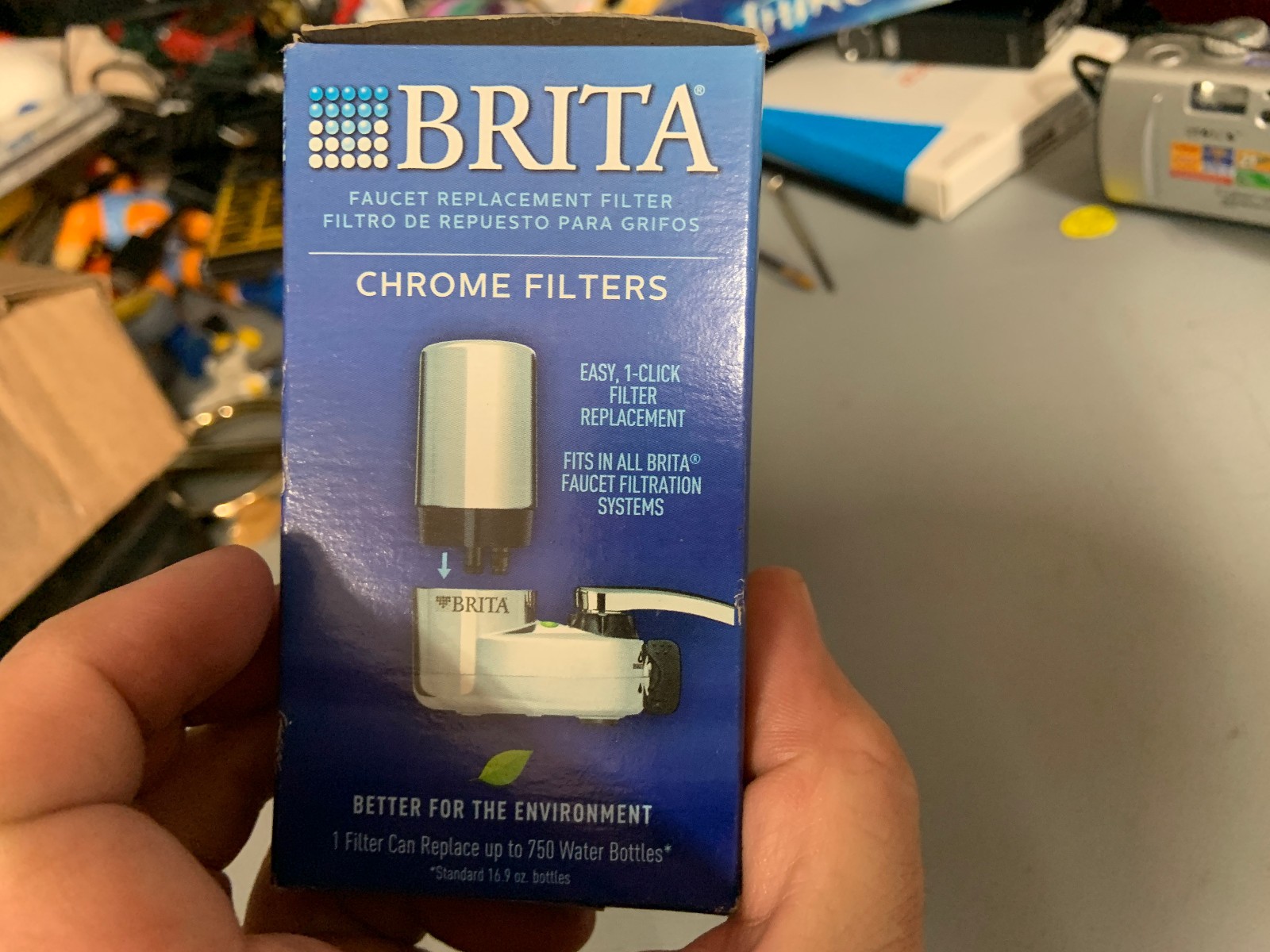 BRITA Tap Water Faucet Filter Replacement, 3 Count – Chrome 3 Filters NEW