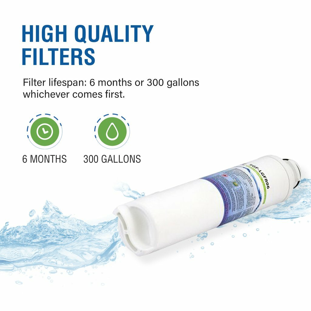 SGF-LGFR06 Compatible with LG M7251242FR-06, M7251252FR-06 filter (6 Pack)