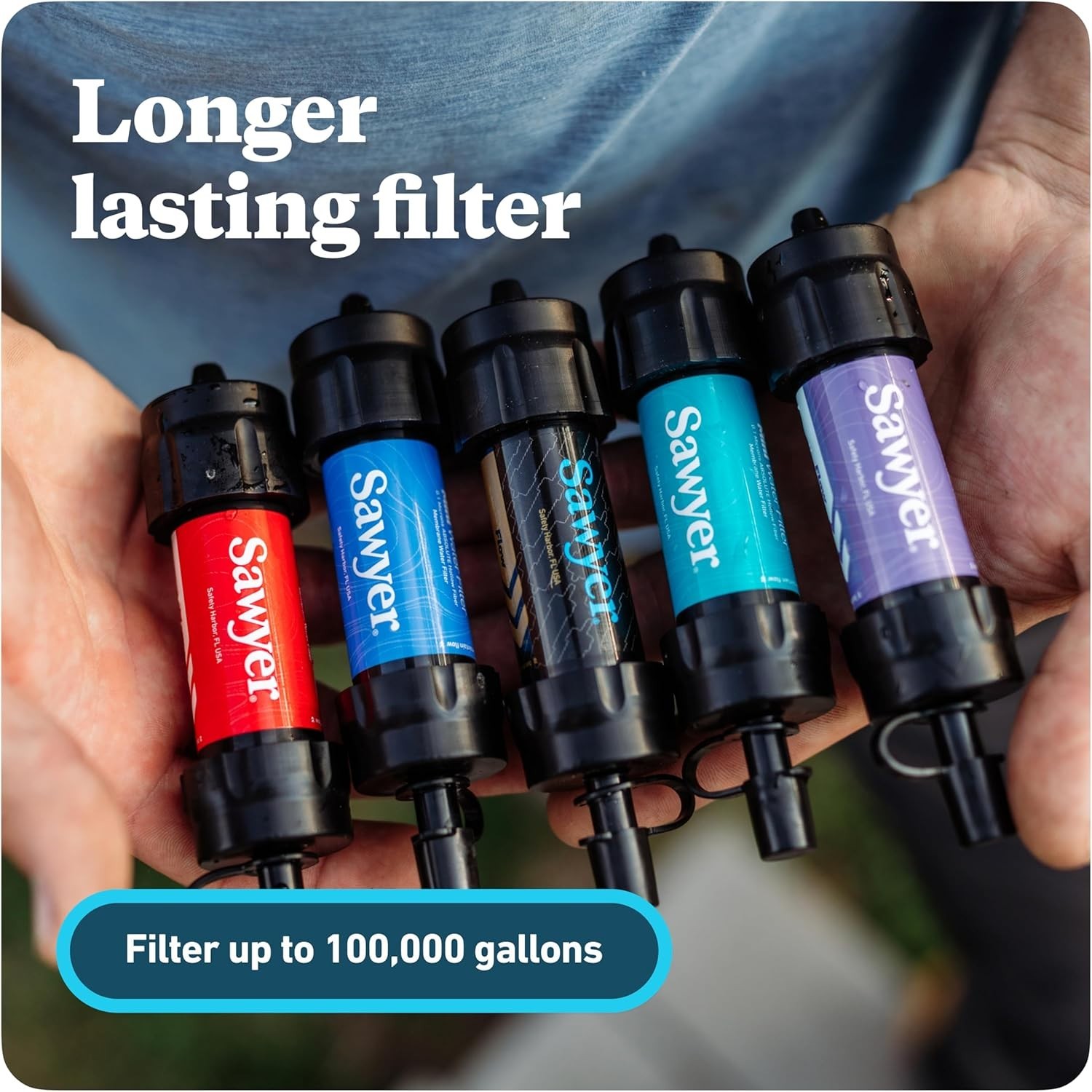 Portable Personal Water Filter – Removes 99.99999% Bacteria, Ideal for Travelers