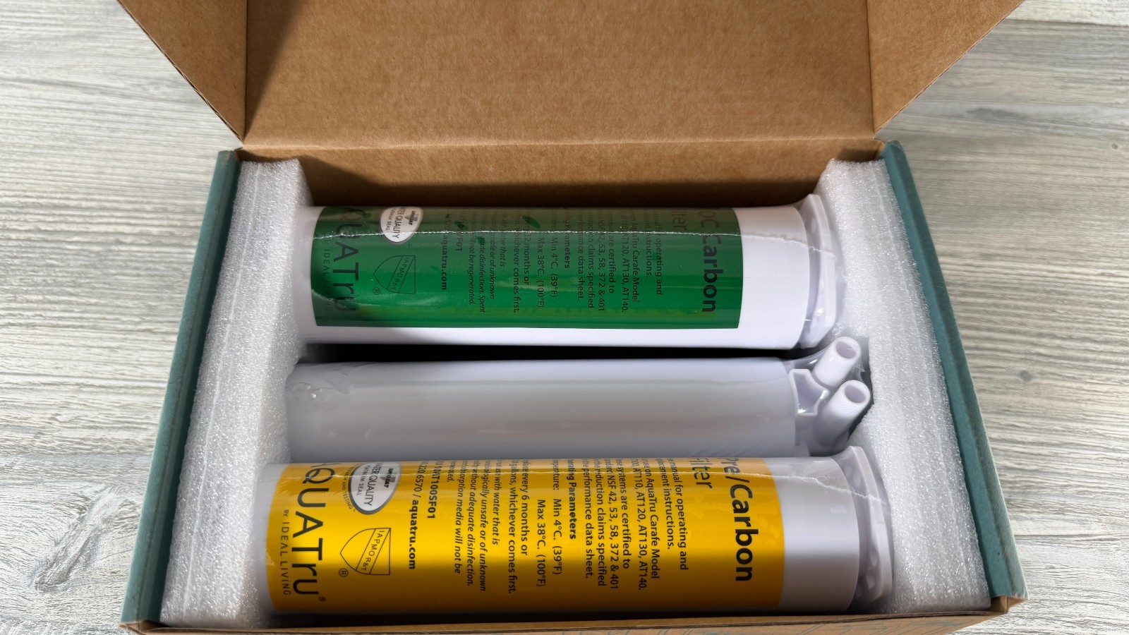 AquaTru 1-Yr. Carafe Filter Combo Pack 2 Pre/Carbon Filters & VOC Carbon Filters