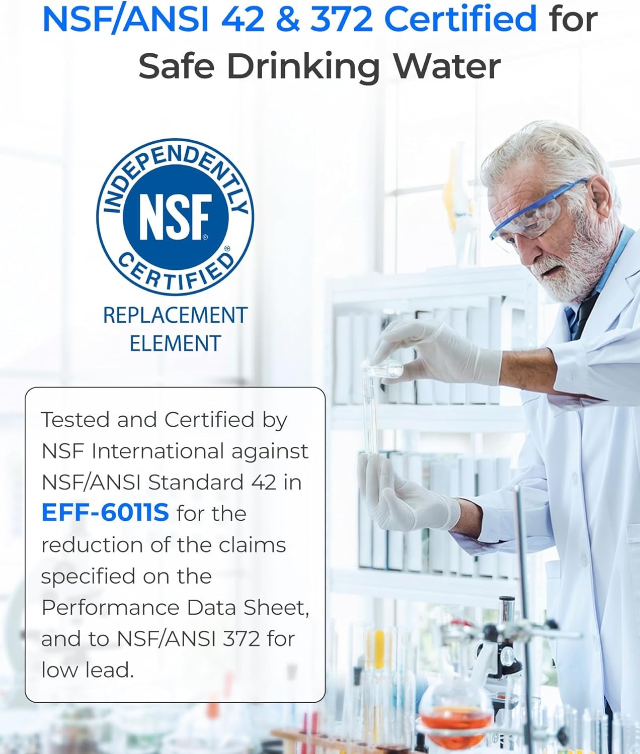 Waterdrop DA29-00003G Fridge Water Filter, Replacement for Samsung DA29-00003G