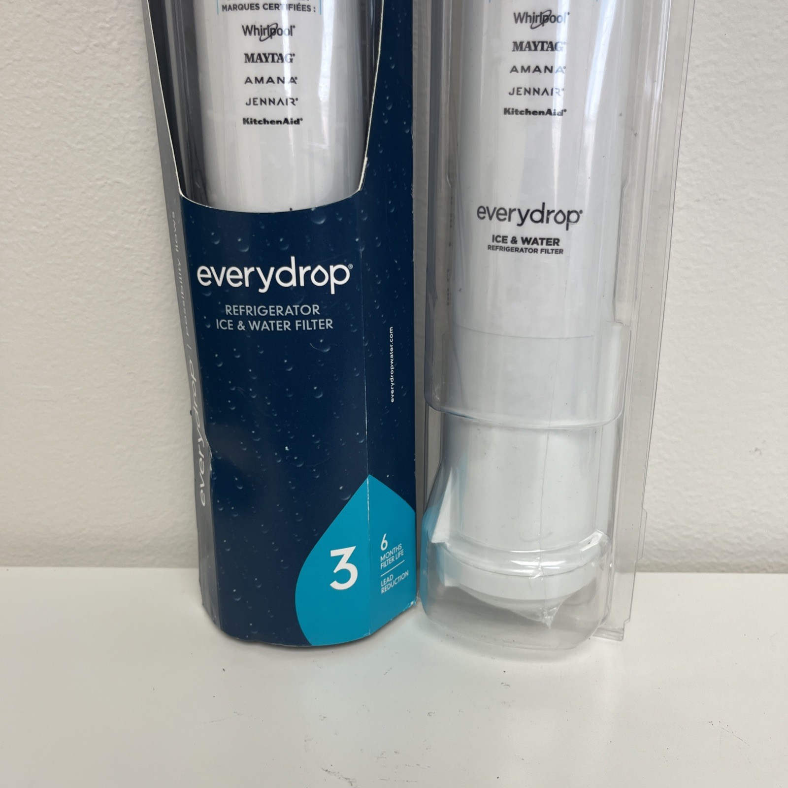 2x – SEALED Everydrop Ice & Water Refrigerator Filter 3 Filtration Genuine