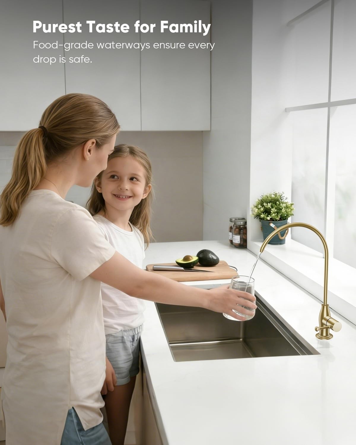 Antique Design Gold Kitchen Faucet: Leak-Resistant Lead-Free Water Filter