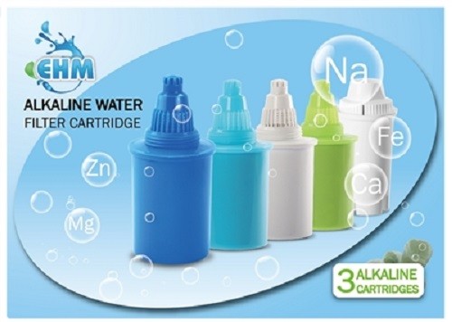 EHM 3 PACK (Blue) Filter Replacement Cartridge Alkaline Water Ionizer Pitchers