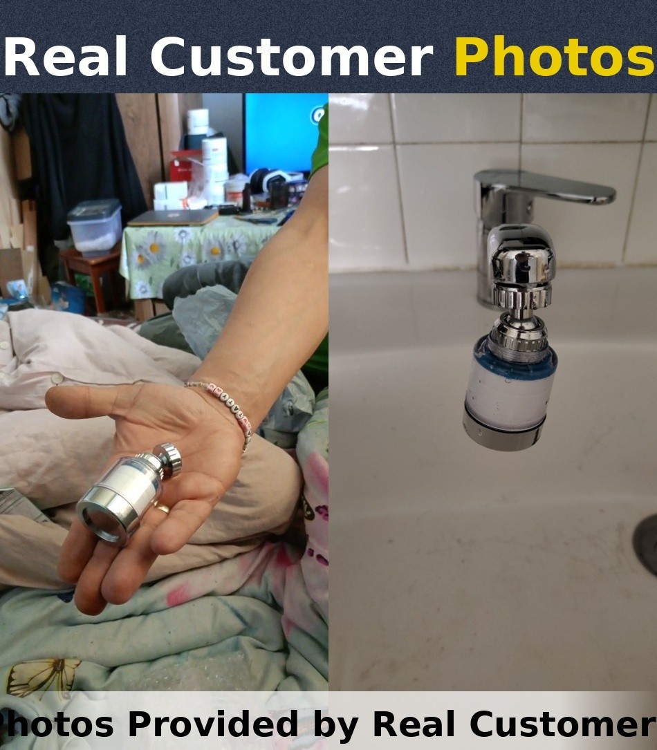 Faucet Water Filter Tap Filtration Kitchen Sink Mount Purifier System 360°Rotate