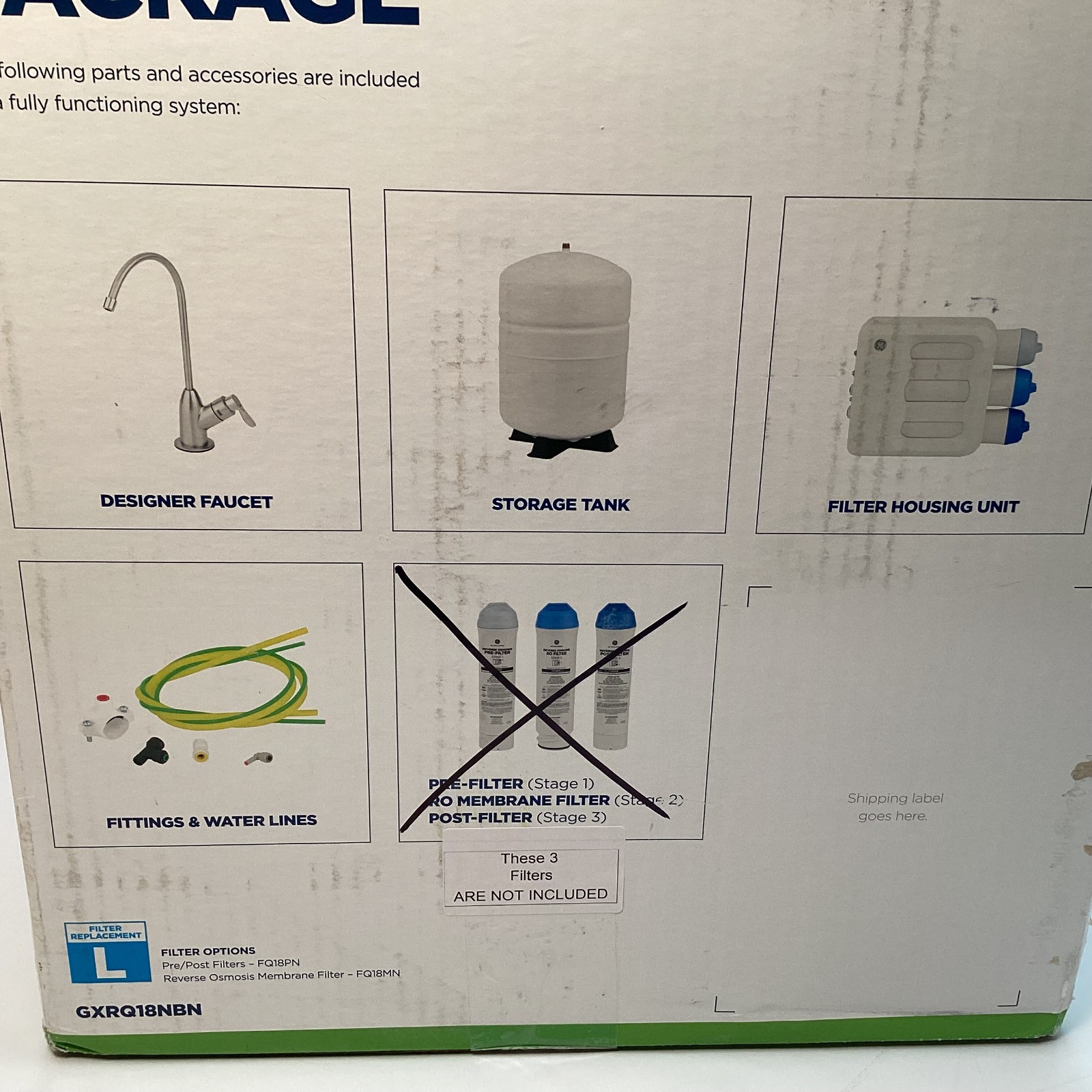 GE Appliances GXRQ18NBN Reverse Osmosis Under Sink Water Filtration System