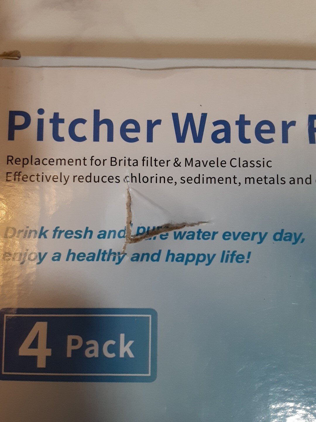 Unbranded Pitcher Water Filters LH-005 New 4 Pack Lot of 2