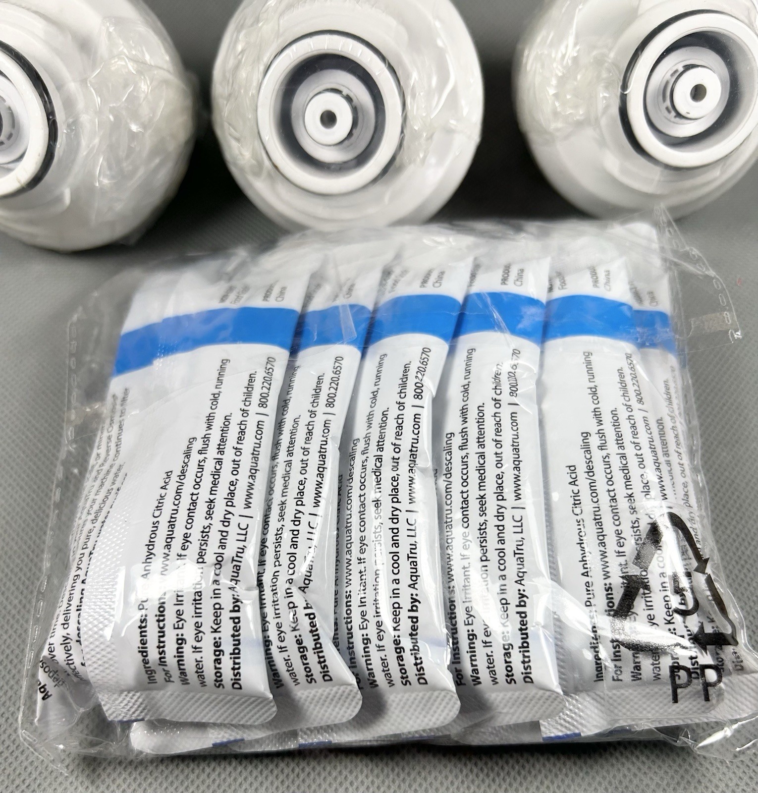 Aquatru Replacement Carbon Filters Descaling Kit Powder Filtration Purification