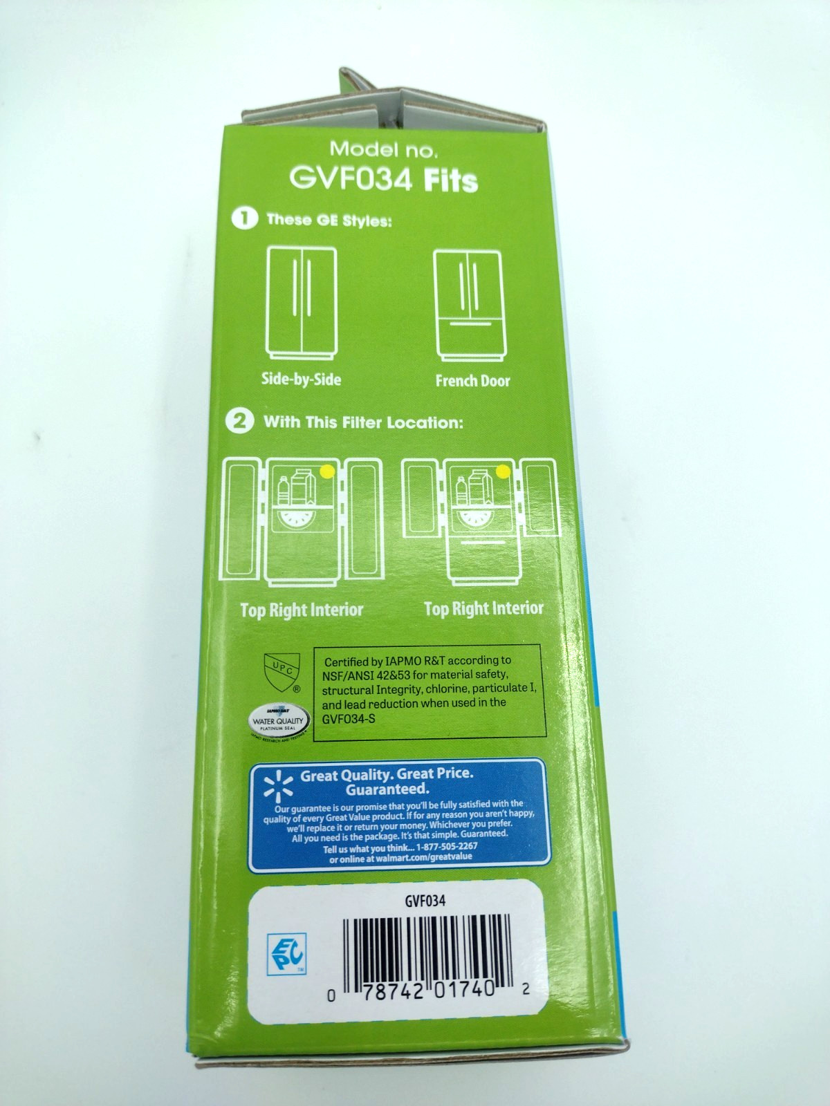 GE Refridgerator Filter XWF Compatible Model GVF034 Last for 6 Months NEW 1 Pack