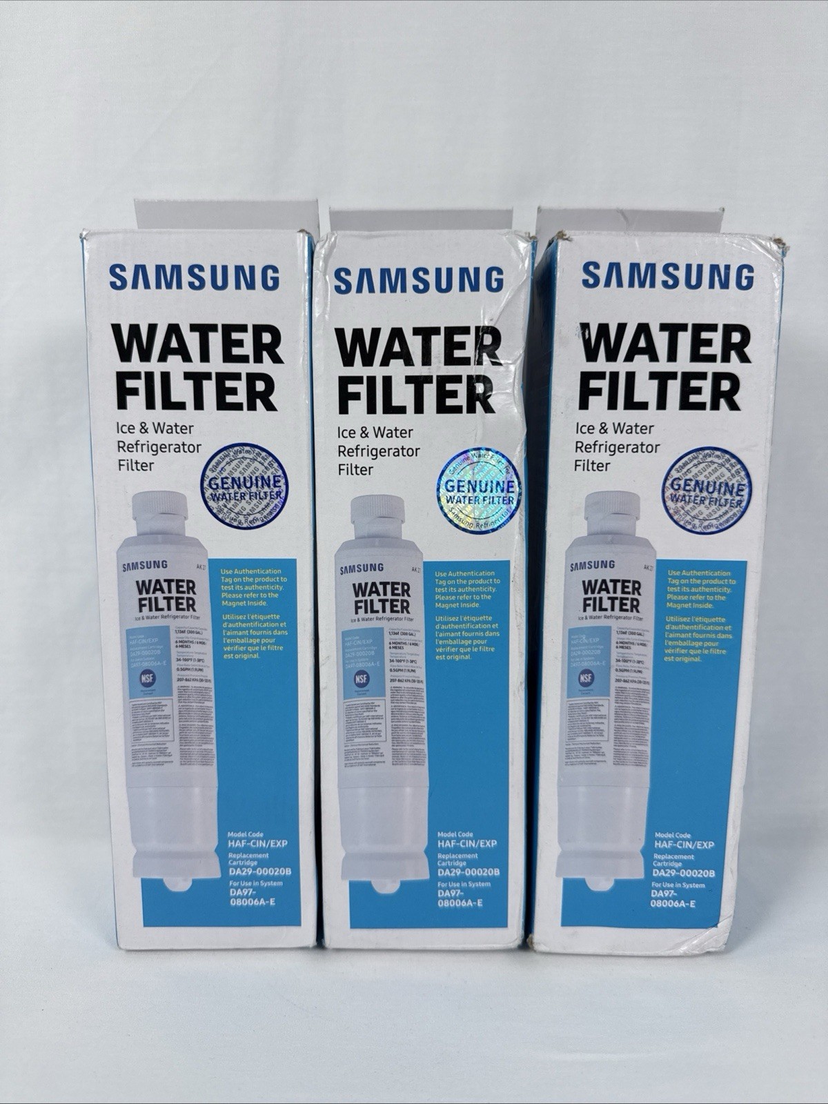 3 Pack New Samsung DA29-00020B HAF-CIN/EXP Replacement Refrigerator Water Filter